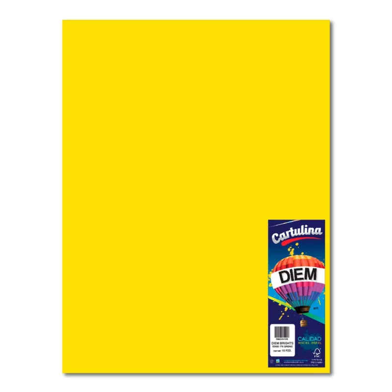 CARTULINA 50X66CM 176GRS C/10 CANARIO