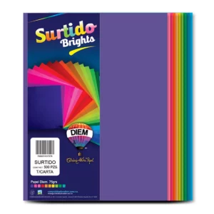 HOJA CARTA FLUORESCENTE C/500 SURTIDO