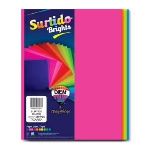 HOJA CARTA FLUORESCENTE C/250 75GRS