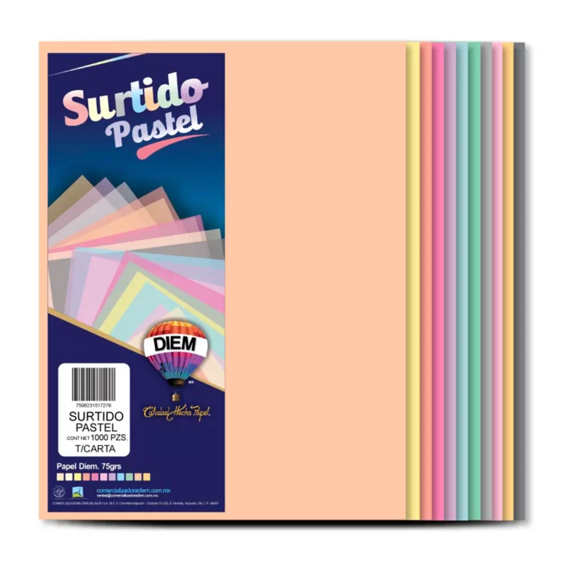 HOJA CARTA PASTEL C/1000 75GRS