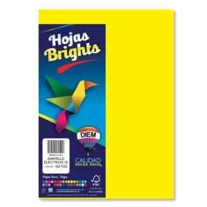 HOJA CARTA FLUORESCENTE C/100 100F10 AMARILLO ELECTRICO