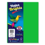 HOJA CARTA FLUORESCENTE C/100 100F12 VERDE LIMON