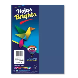 HOJA CARTA FLUORESCENTE C/100 100F16 COBALTO