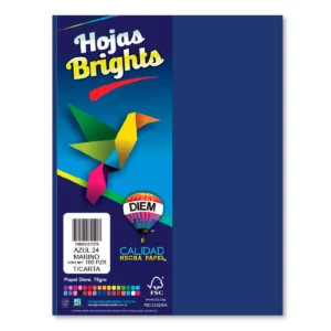 HOJA CARTA FLUORESCENTE C/100 100F24 AZUL MARINO
