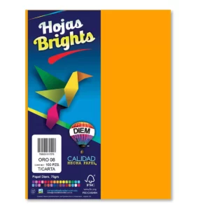 HOJA CARTA FLUORESCENTE C/100 100F08 ORO