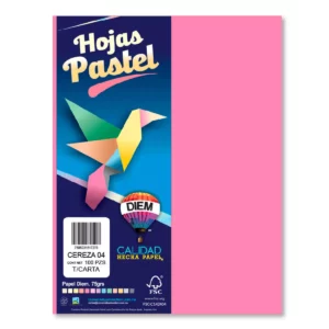 HOJA CARTA PASTEL C/100 100P04 CEREZA