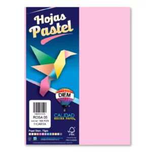 HOJA CARTA PASTEL C/100 100P05 ROSA
