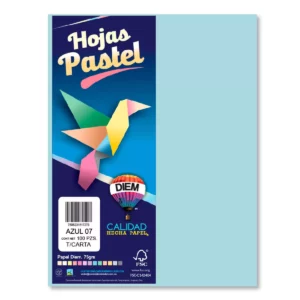 HOJA CARTA PASTEL C/100 100P07 AZUL