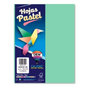 HOJA CARTA PASTEL C/100 100P08 VERDE