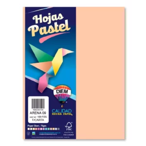 HOJA CARTA PASTEL C/100 100P09 ARENA