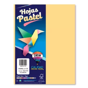 HOJA CARTA PASTEL C/100 100P10 VAINILLA