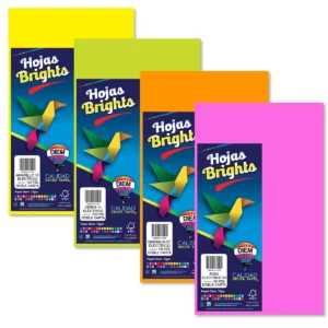 HOJA OFICIO FLUORESCENTE C/100 90GRS SURTIDO