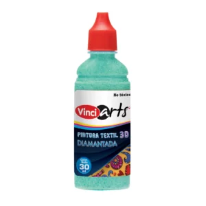 PINTURA TEXTIL VINCI 30ML DIAMANT VERDE ATADO DE 6 PZAS.
