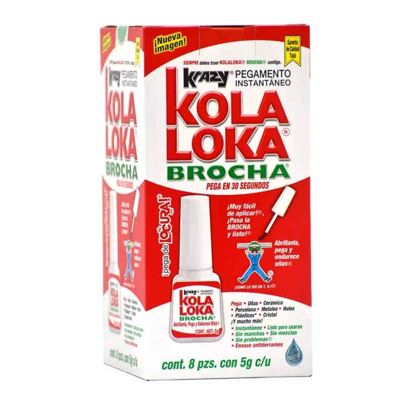 PEGAMENTO KOLA LOKA 5GRS BROCHA . ATADO DE 8 PZAS.