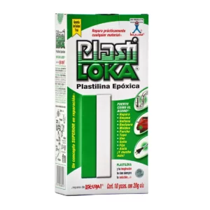 PLASTILOKA 20GRS VERDE ATADO DE 10 PZAS.