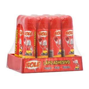 LAPIZ ADHESIVO KOLE 11GRS ATADO DE 12 PZAS.