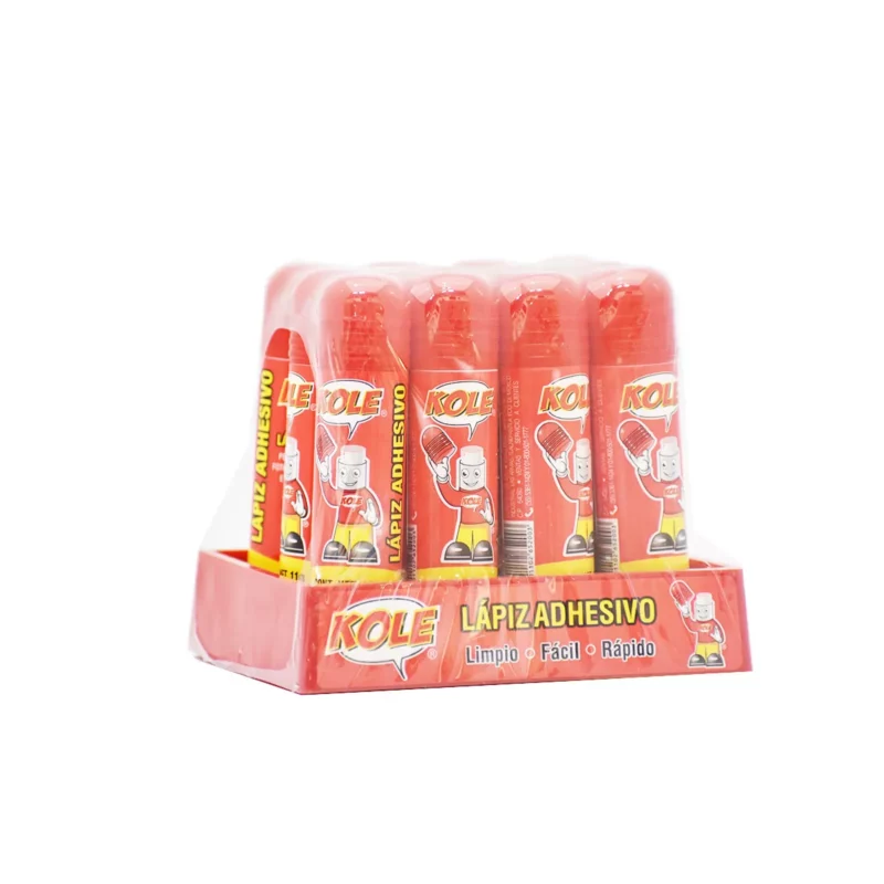 LAPIZ ADHESIVO KOLE 20GRS ATADO DE 6 PZAS.
