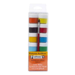 PINTURA ACRILICA POLITEC 10ML C/12 BASICOS