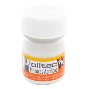PINTURA ACRILICA MATE 20ML 301 BLANCO TITANIO ATADO DE 12 PZAS.