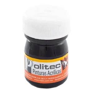 PINTURA ACRILICA MATE 20ML 302 NEGRO INTENSO ATADO DE 12 PZAS.