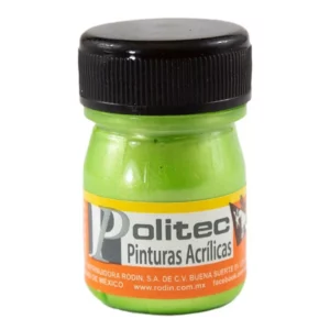 PINTURA ACRILICA METALICA 20ML 528 VERDE HOJA ATADO DE 12 PZAS.