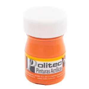 PINTURA ACRILICA MATE 20ML 332 NARANJA CLARO ATADO DE 12 PZAS.