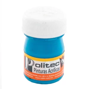 PINTURA ACRILICA MATE 20ML 313 AZUL CELESTE ATADO DE 12 PZAS.