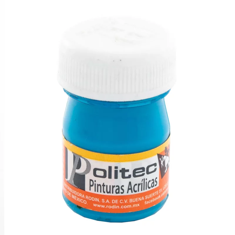 PINTURA ACRILICA MATE 20ML 313 AZUL CELESTE ATADO DE 12 PZAS.
