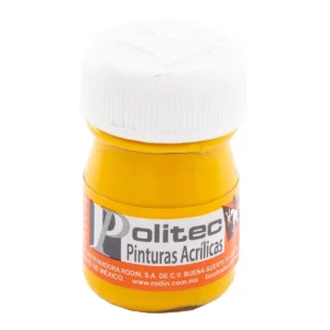 PINTURA ACRILICA MATE 20ML 318 AMARILLO MEDIO ATADO DE 12 PZAS.