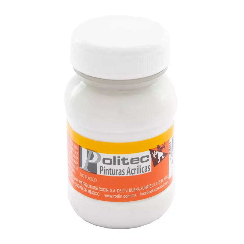 PINTURA ACRILICA MATE 100ML 301 BLANCO TITANIO ATADO DE 3 PZAS.