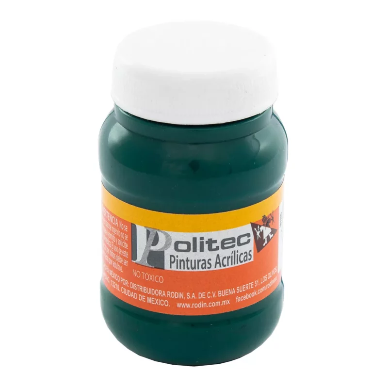 PINTURA ACRILICA MATE 100ML 306 VERDE OBSCURO ATADO DE 3 PZAS.
