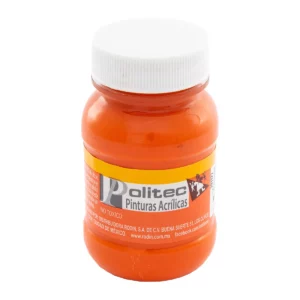 PINTURA ACRILICA MATE 100ML 308 NARANJA ATADO DE 3 PZAS.