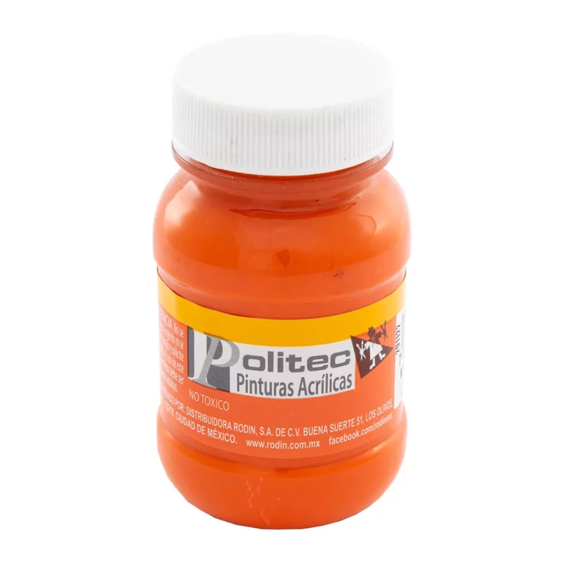 PINTURA ACRILICA MATE 100ML 308 NARANJA ATADO DE 3 PZAS.