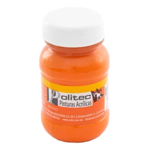 PINTURA ACRILICA MATE 100ML 332 NARANJA CLARO ATADO DE 3 PZAS.