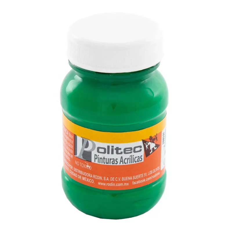PINTURA ACRILICA MATE 100ML 312 VERDE CLARO. ATADO DE 3 PZAS.