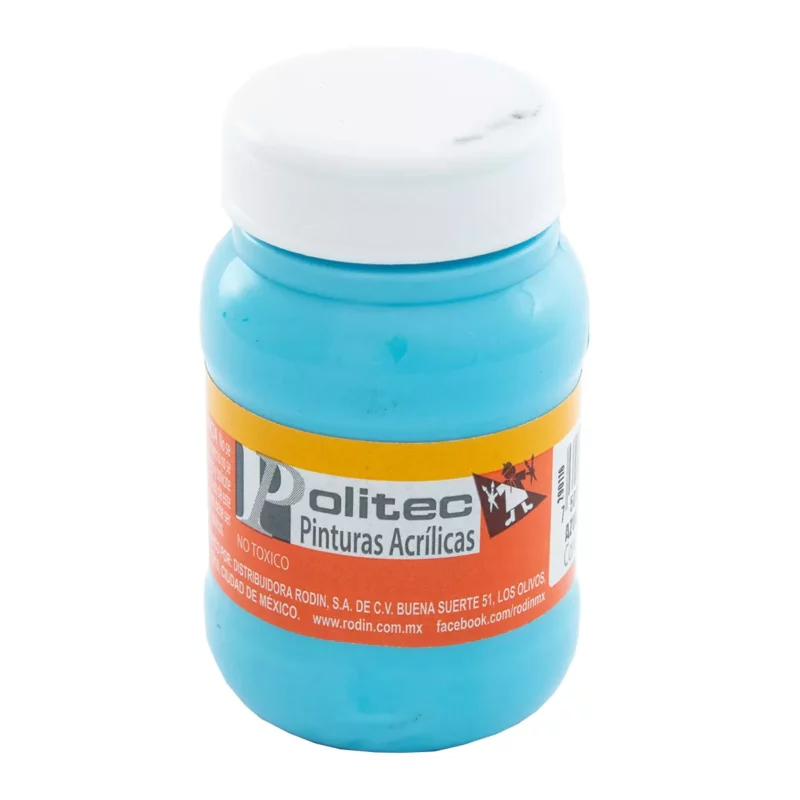 PINTURA ACRILICA MATE 100ML 316 AZUL PASTEL ATADO DE 3 PZAS.