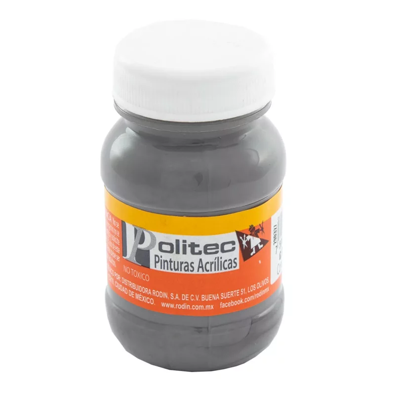 PINTURA ACRILICA MATE 100ML 317 GRIS . ATADO DE 3 PZAS.