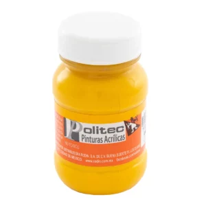 PINTURA ACRILICA MATE 100ML 318 AMARILLO MEDIO ATADO DE 3 PZAS.