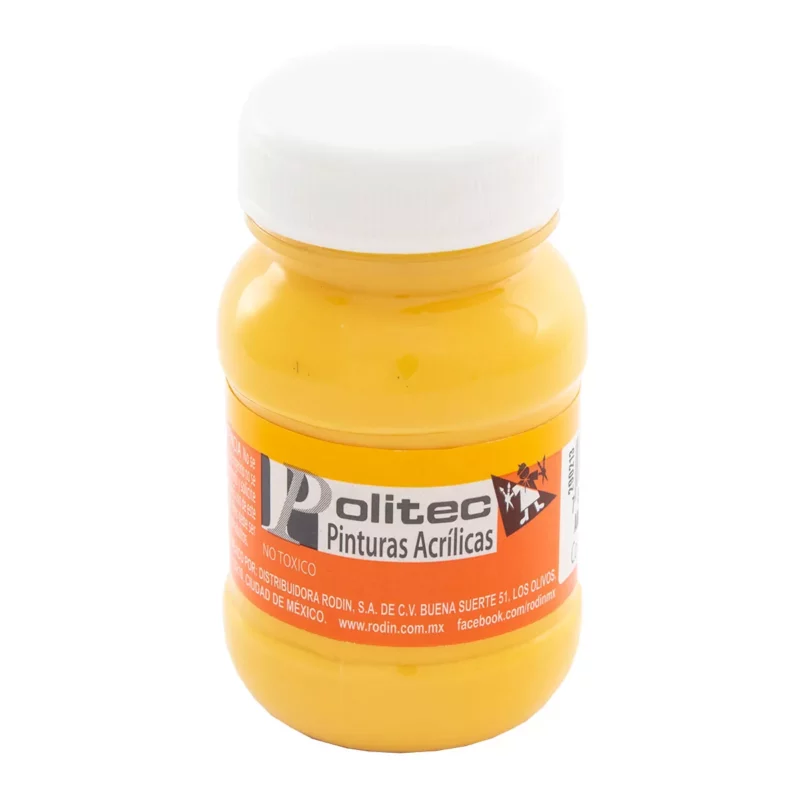PINTURA ACRILICA MATE 100ML 327 AMARILLO CLARO ATADO DE 3 PZAS.