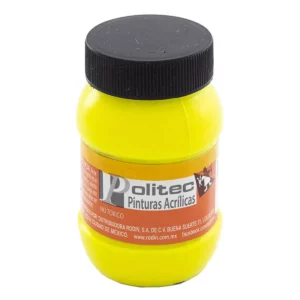 PINTURA ACRILICA FLUOR 100ML 801 AMARILLO ATADO DE 3 PZAS.