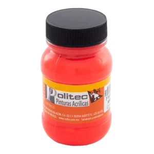 PINTURA ACRILICA FLUOR 100ML 802 ROJO ATADO DE 3 PZAS.