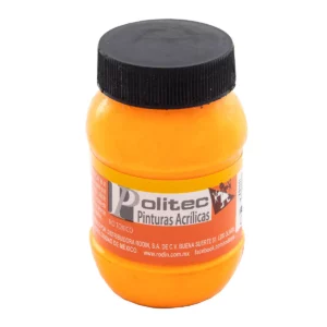PINTURA ACRILICA FLUOR 100ML 803 NARANJA ATADO DE 3 PZAS.