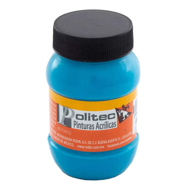 PINTURA ACRILICA FLUOR 100ML 805 AZUL ATADO DE 3 PZAS.