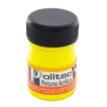 PINTURA ACRILICA FLUOR 20ML 801 AMARILLO ATADO DE 12 PZAS.