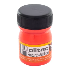 PINTURA ACRILICA FLUOR 20ML 802 ROJA ATADO DE 12 PZAS.
