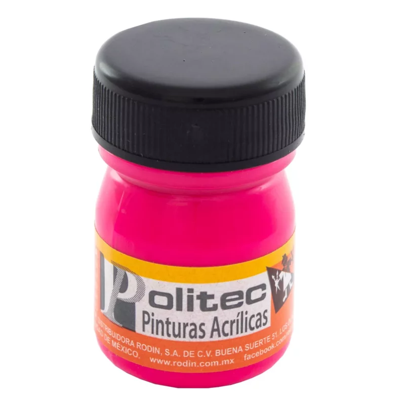PINTURA ACRILICA FLUOR 20ML 807 MAGENTA ATADO DE 12 PZAS.