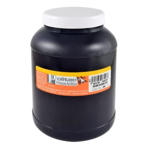 PINTURA ACRILICA POLITEC 1LT NEGRO