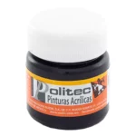 PINTURA ACRILICA MATE 30ML 302 NEGRO INTENSO ATADO DE 5 PZAS.