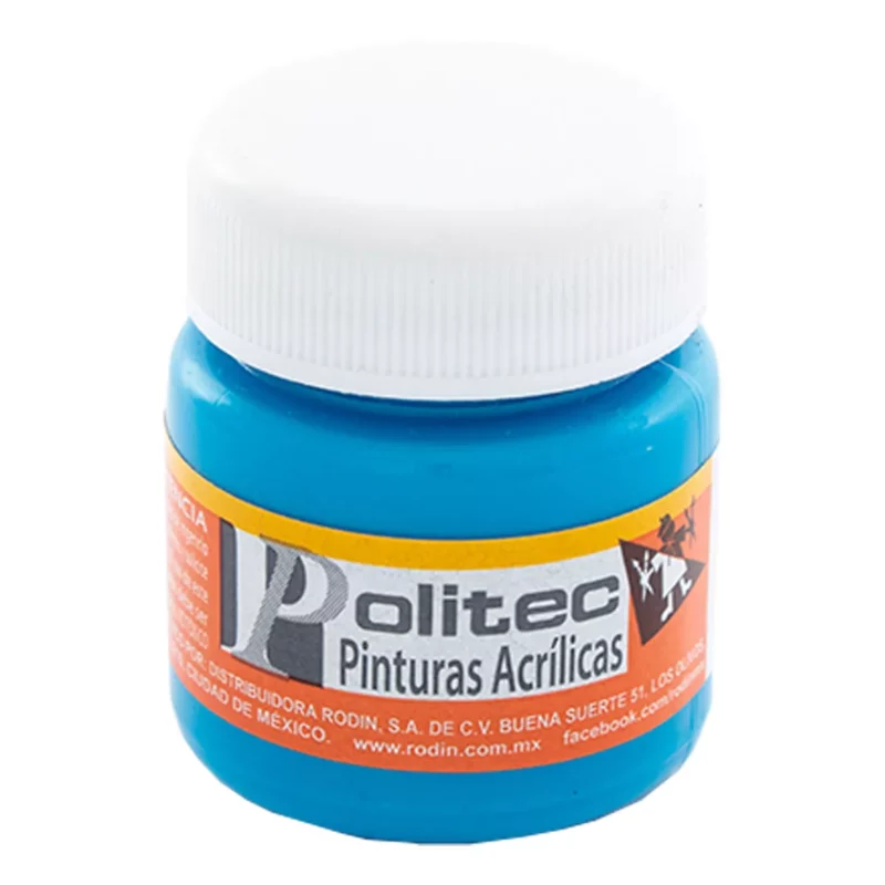 PINTURA ACRILICA MATE 30ML 313 AZUL CELESTE ATADO DE 5 PZAS.