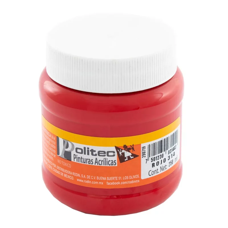 PINTURA ACRILICA MATE 250ML 314 ROJO